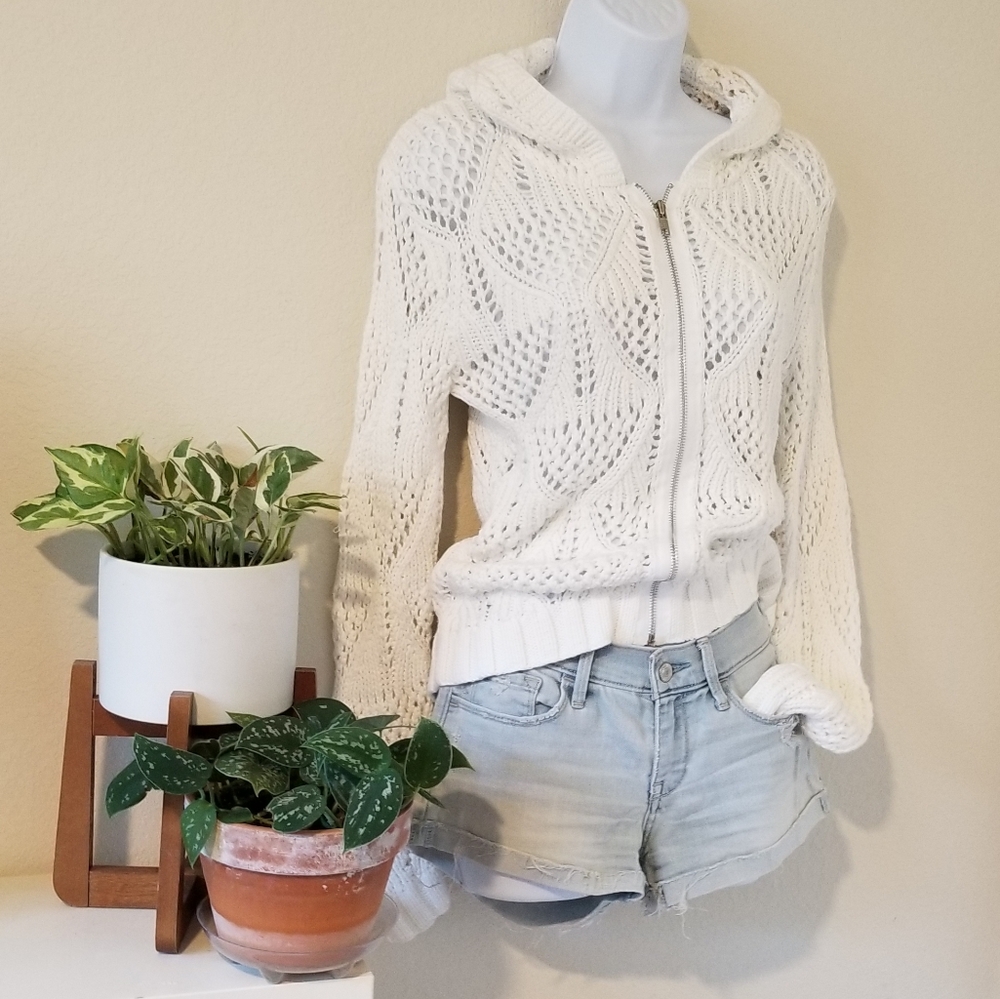 Knitted Zip Up Hoodie